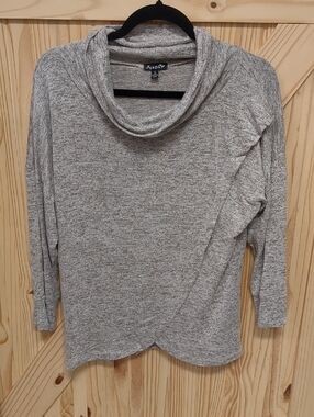 Gray Cowl Neck Women's Sweater